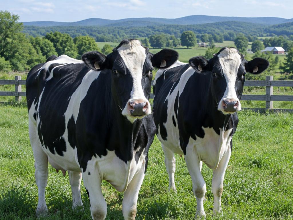 Holstein cattle in a New England pasture